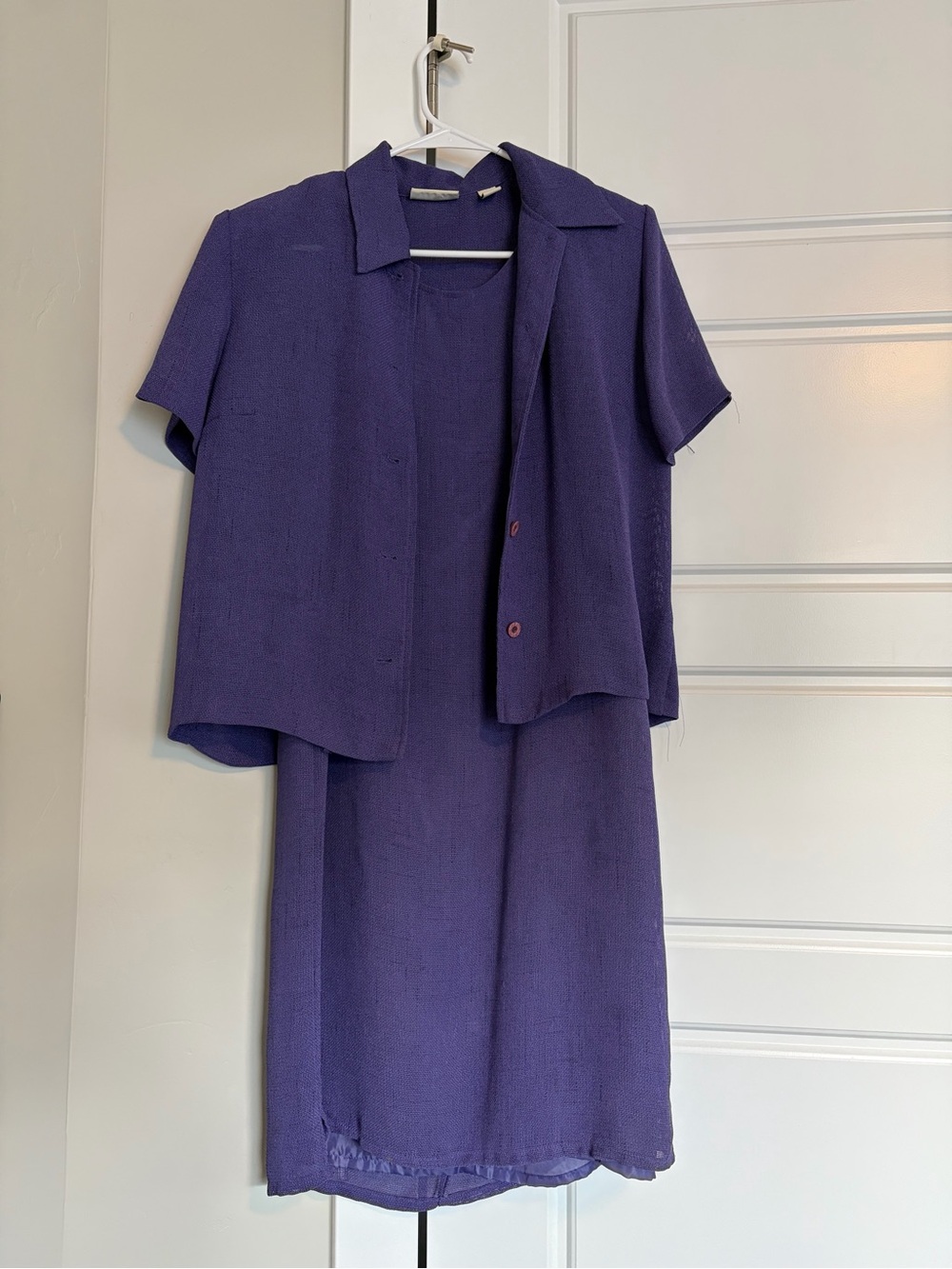 Amanda Smith Purple Short-Sleeve Two-Piece Dress Set